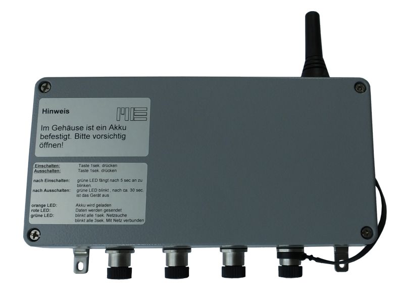 4-channel datalogger for straingage sensors with gprs modem